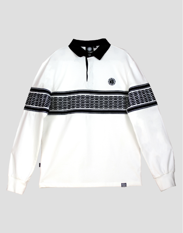 black and white polo sweat suit